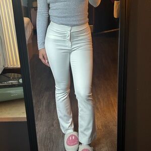 Zara White Straight Leg Dress Pants